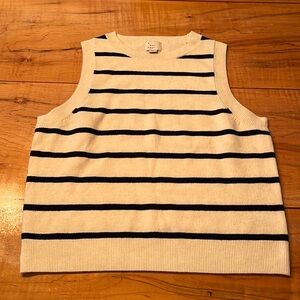 A New Day black and cream sweater vest size medium